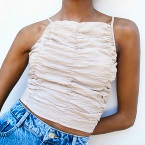 Zara Ruffled Look Crop Top